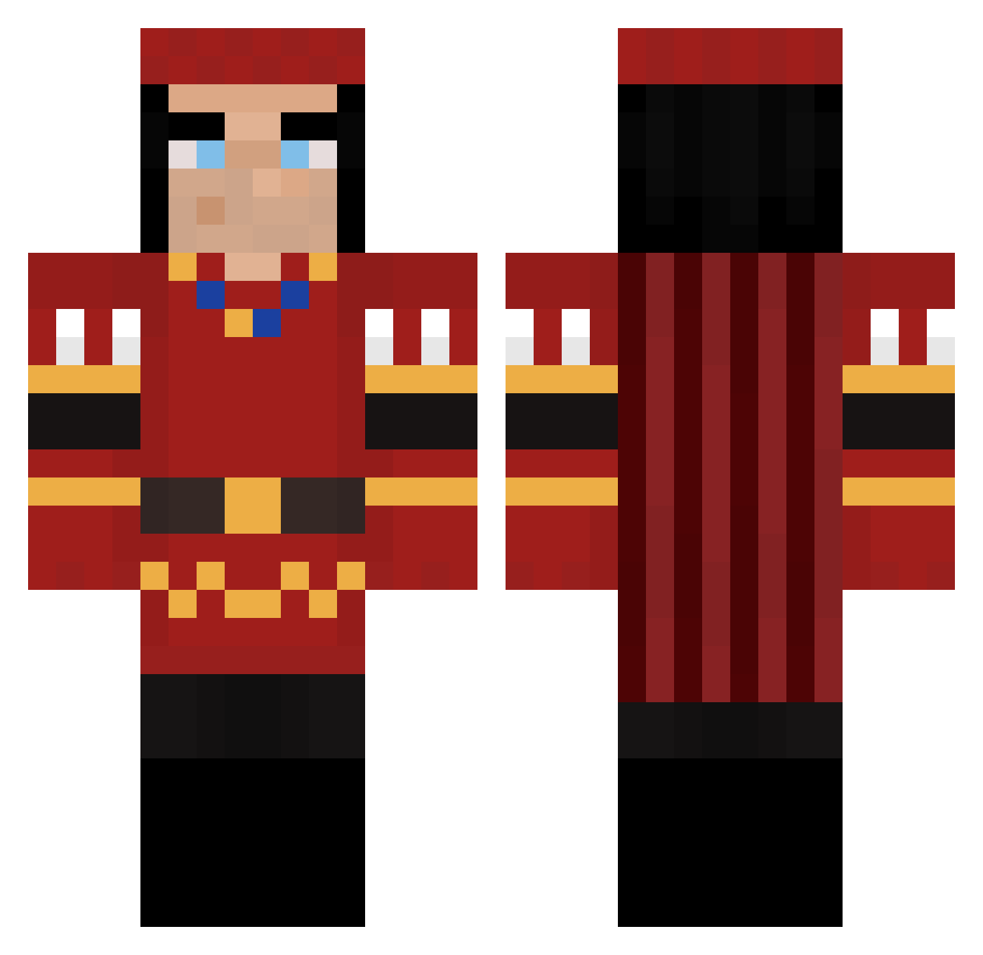 gerrbil Minecraft skin, front and back view