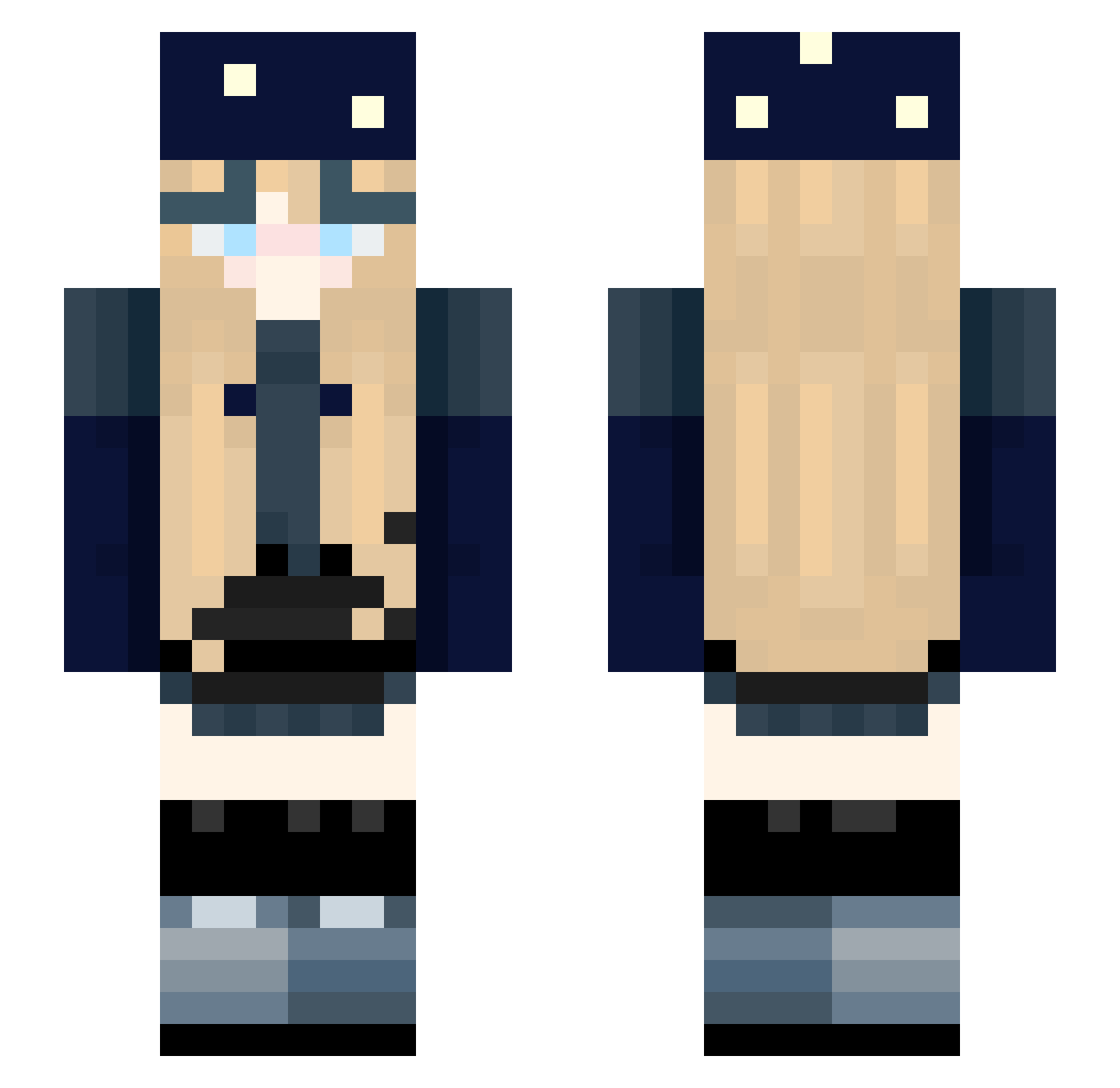 xOliwiax1 Minecraft skin, front and back view