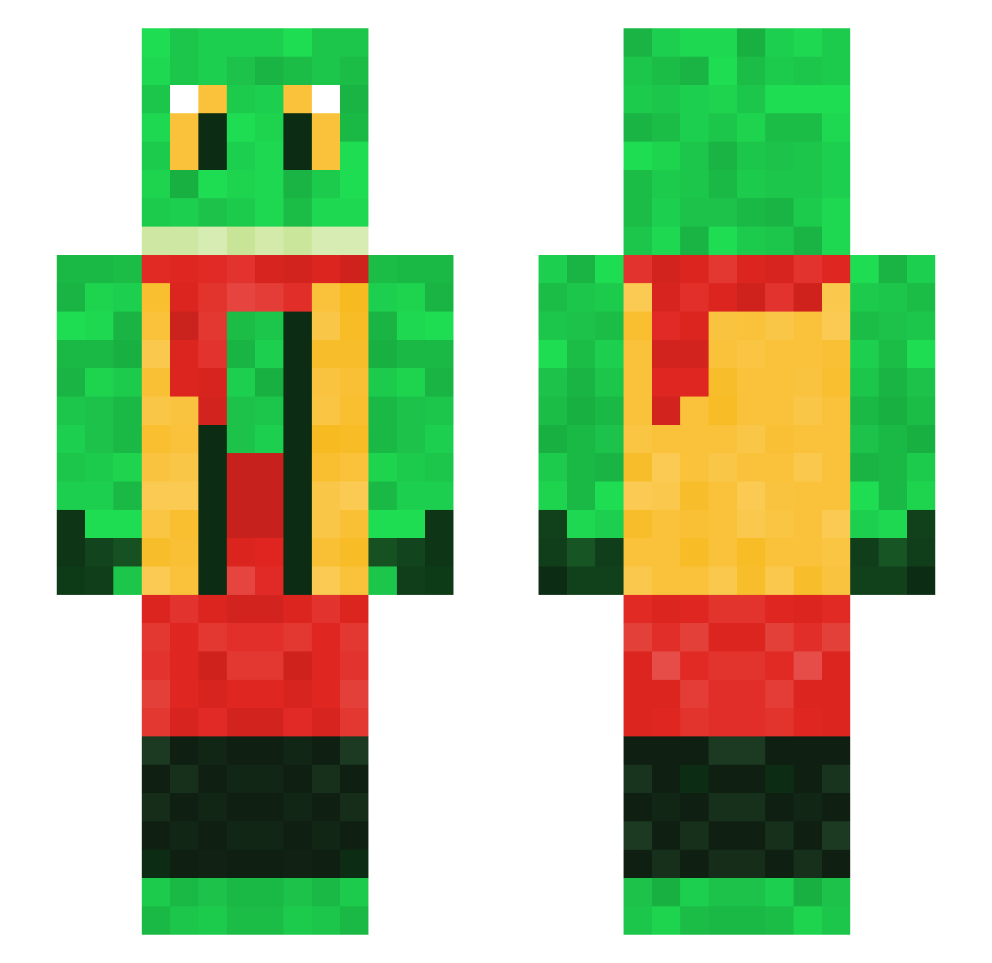 UserxPat Minecraft skin, front and back view