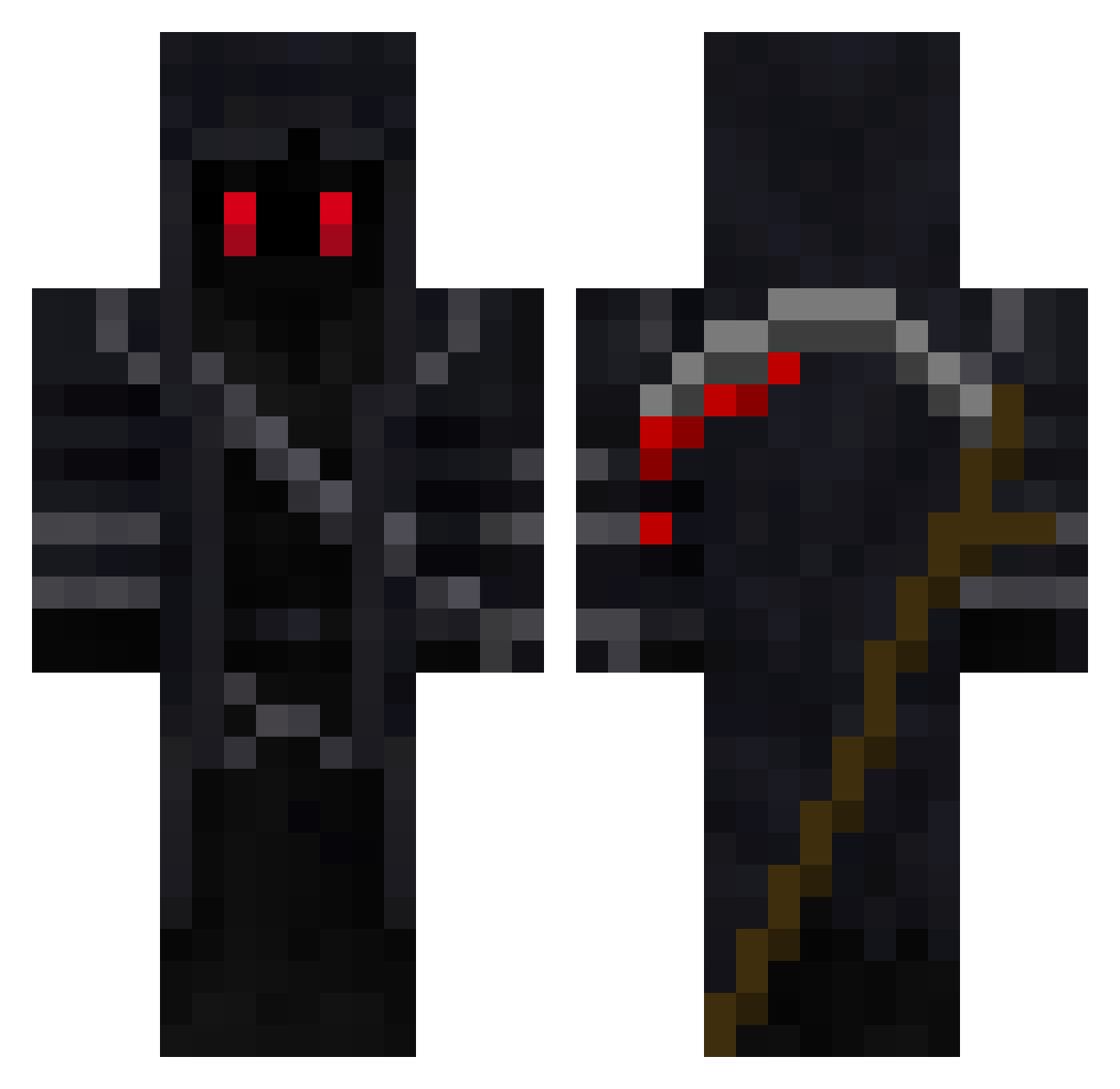 LordGrimmmmmm Minecraft skin, front and back view
