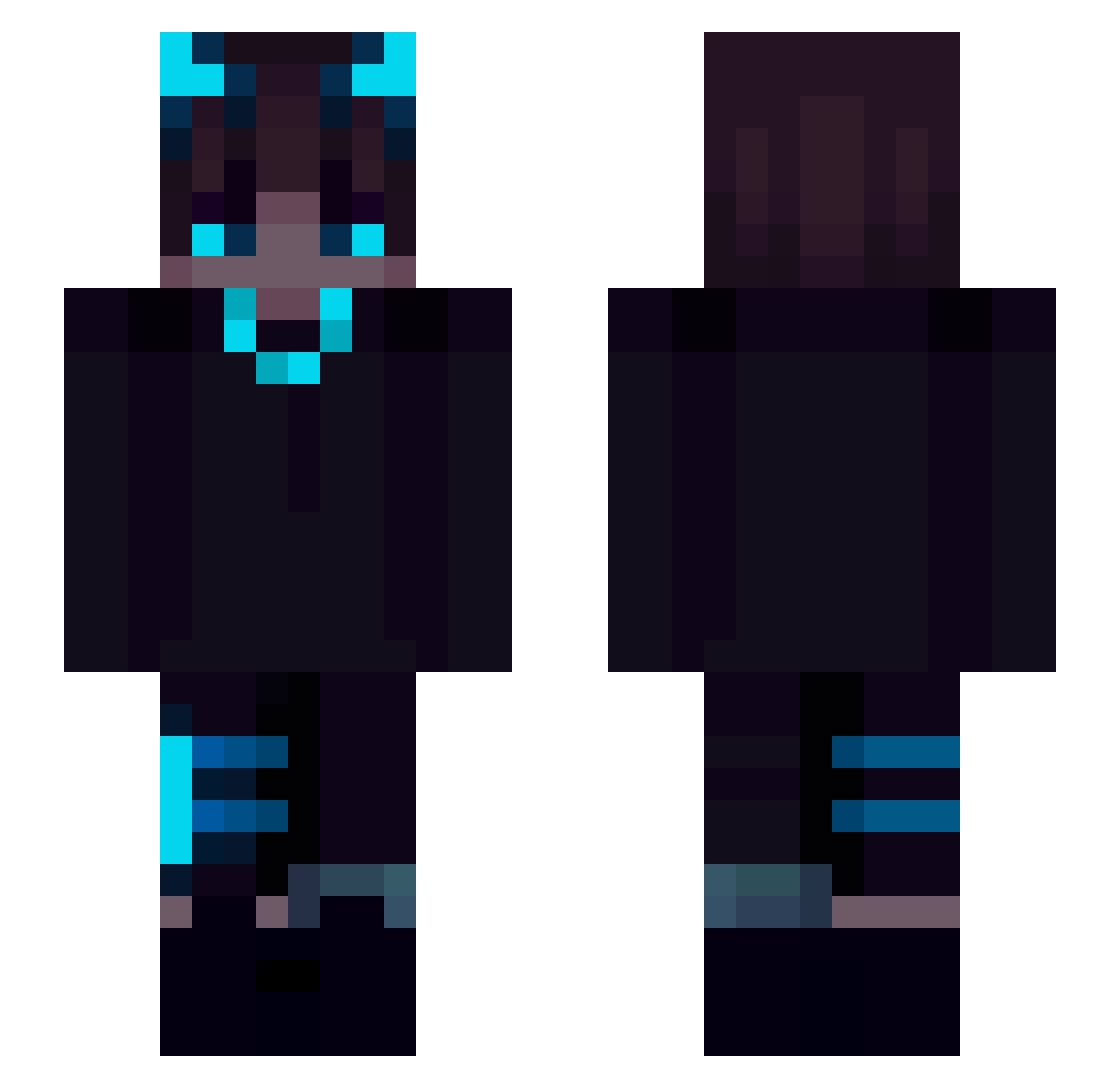 Tintin002 Minecraft skin, front and back view