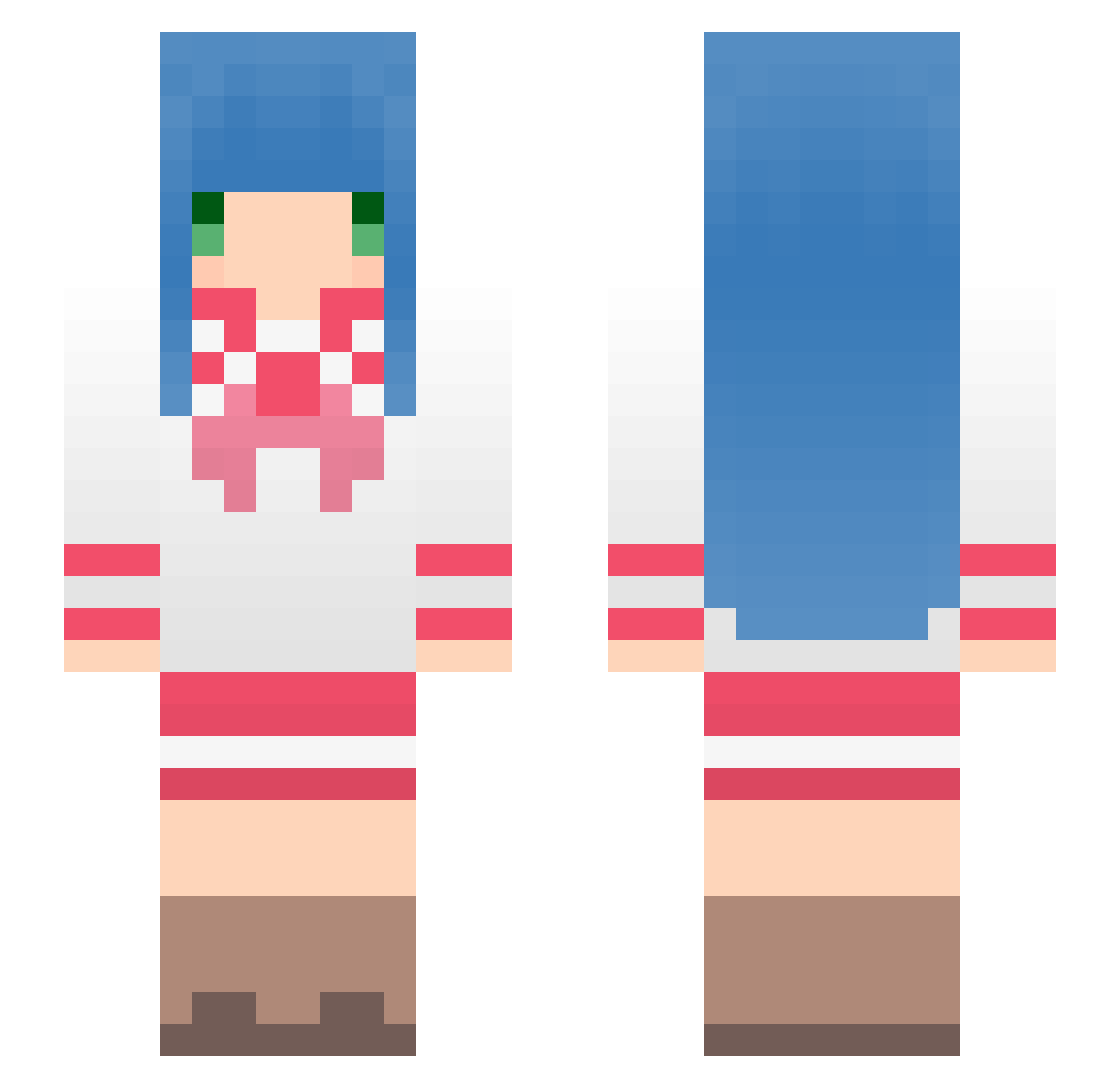 viseh Minecraft skin, front and back view