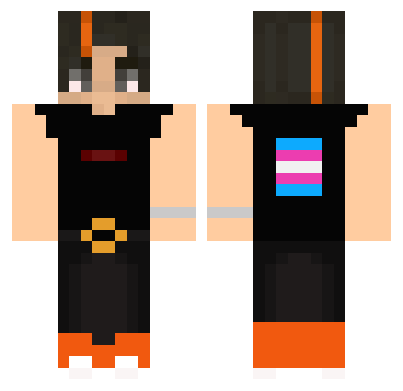 KasiaPlayzYT Minecraft skin, front and back view