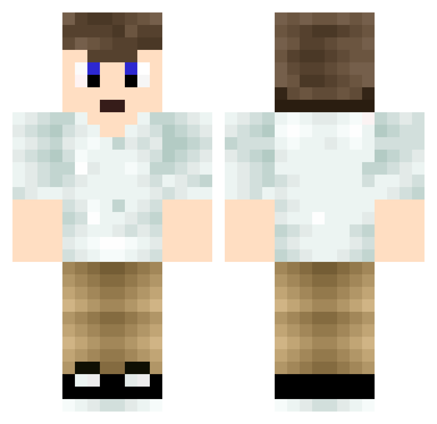 ravro Minecraft skin, front and back view