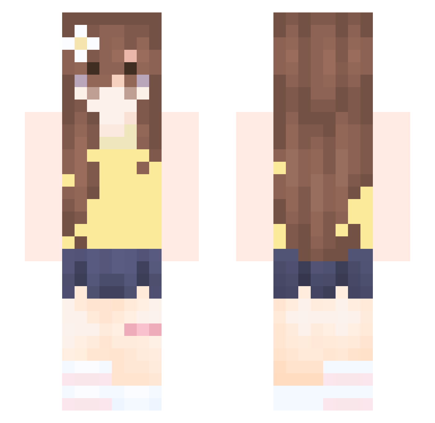 Juana Minecraft skin, front and back view