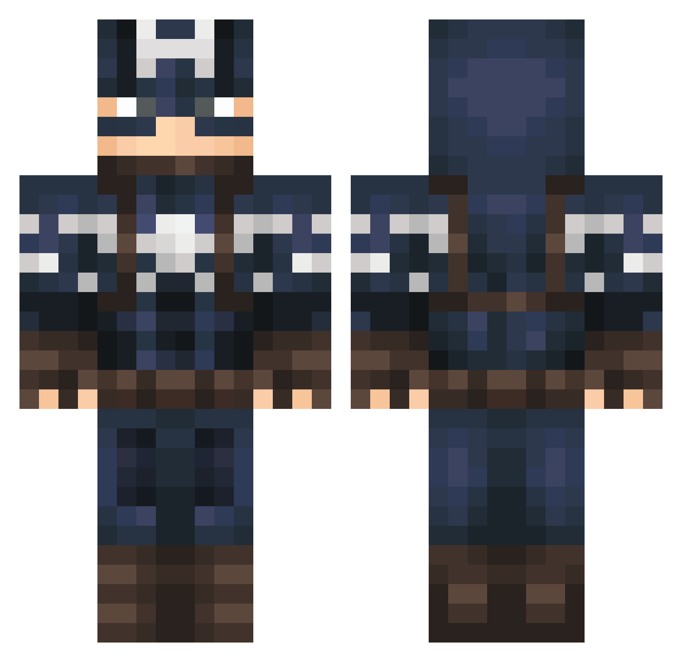HUSIK09 Minecraft skin, front and back view