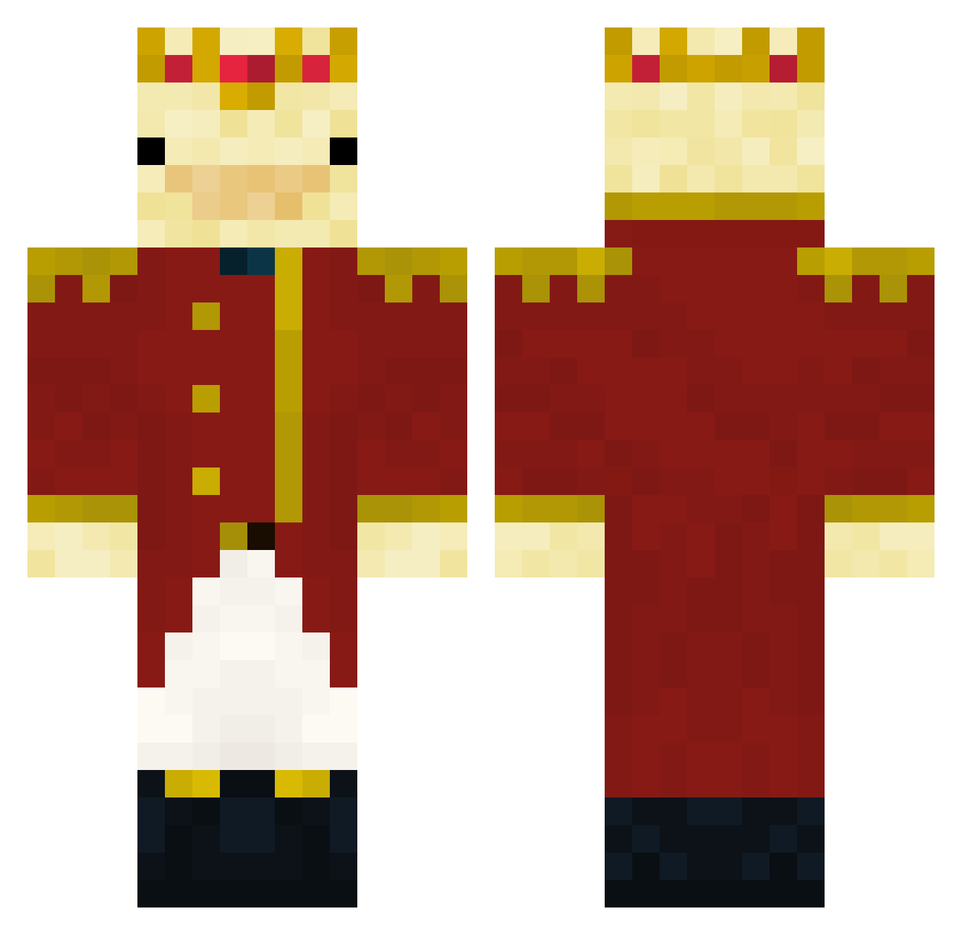 Wandspiegel Minecraft skin, front and back view
