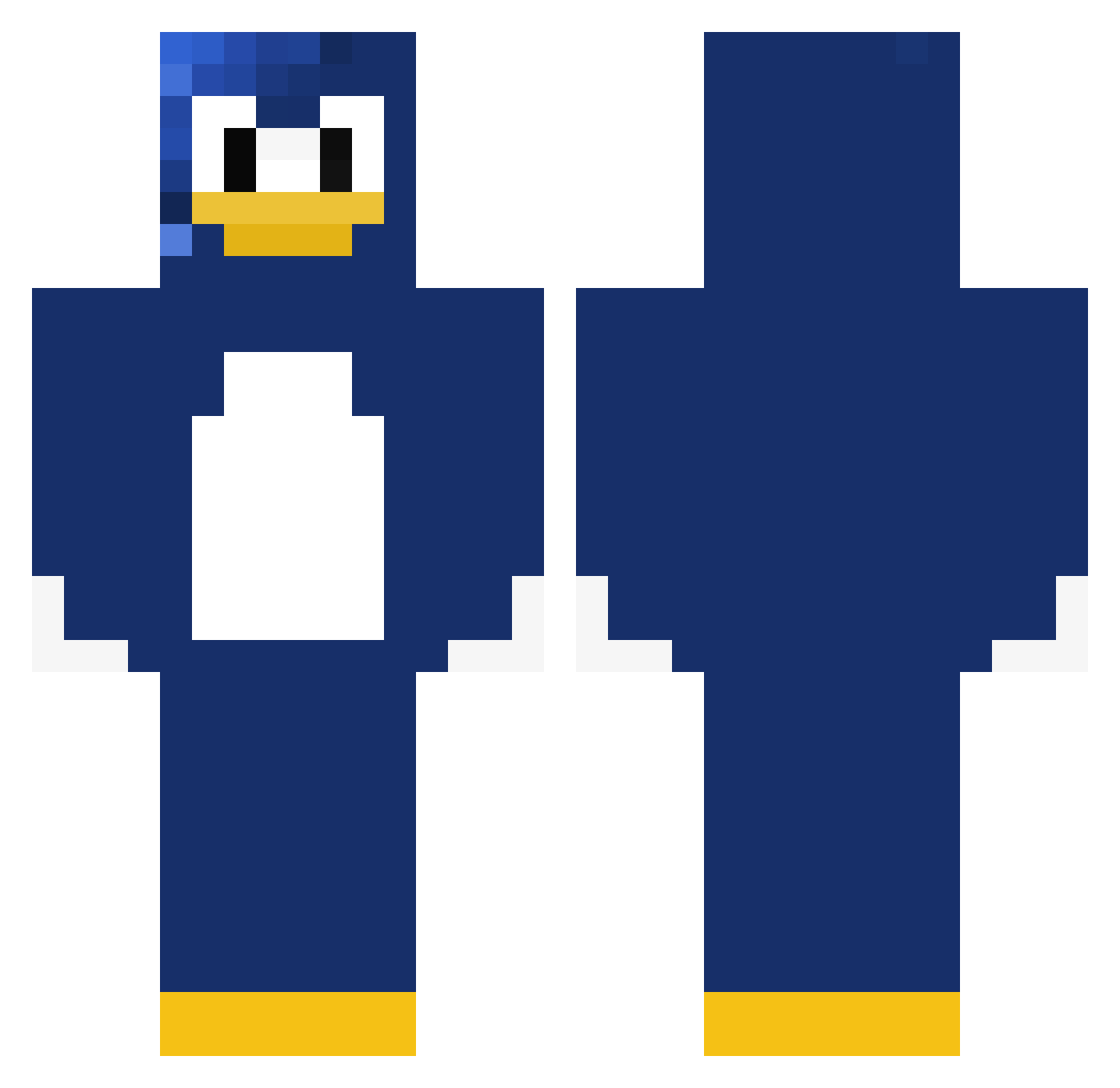 faustian Minecraft skin, front and back view