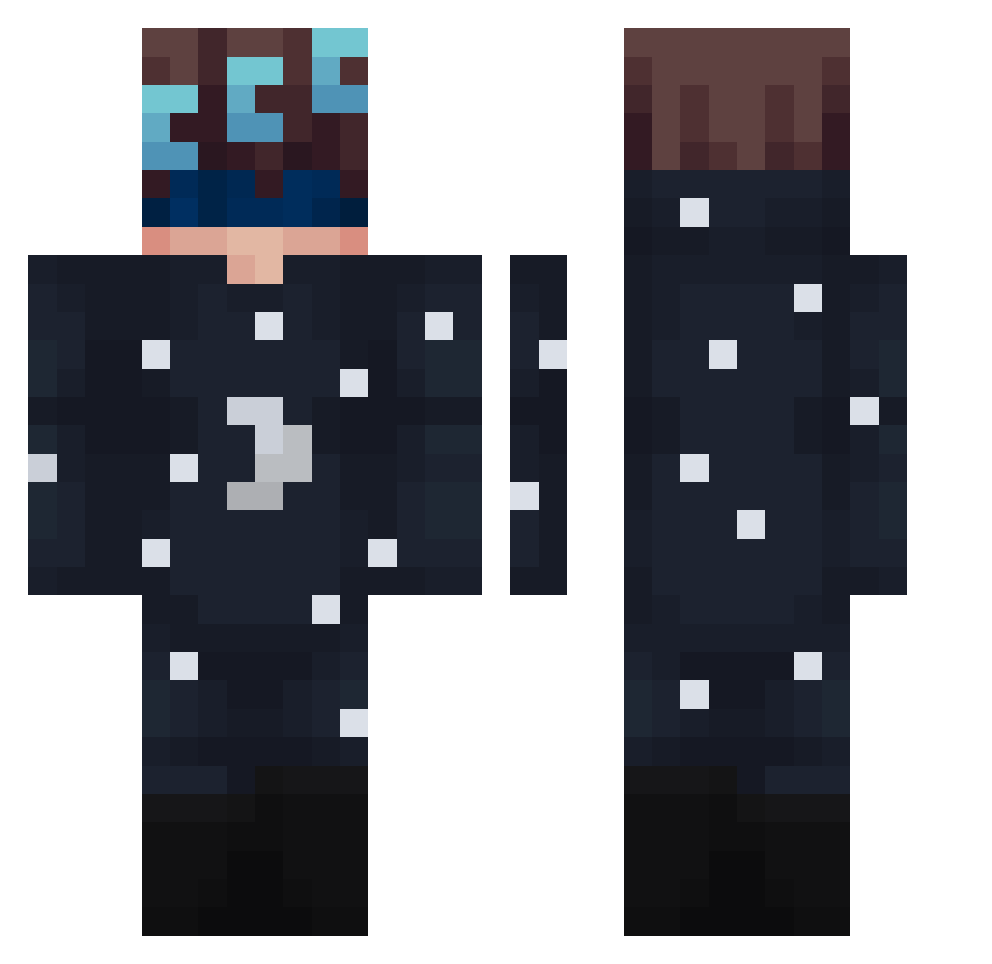 yungmax Minecraft skin, front and back view