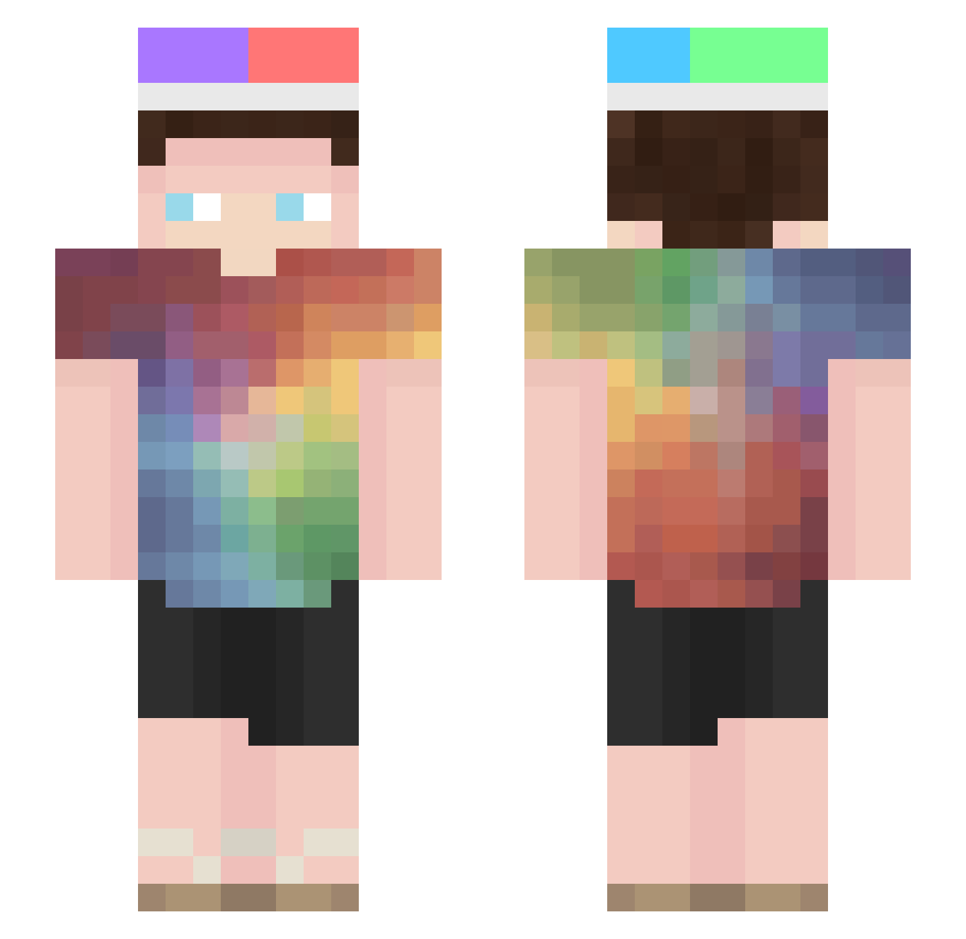 Fcb_pro3 Minecraft skin, front and back view