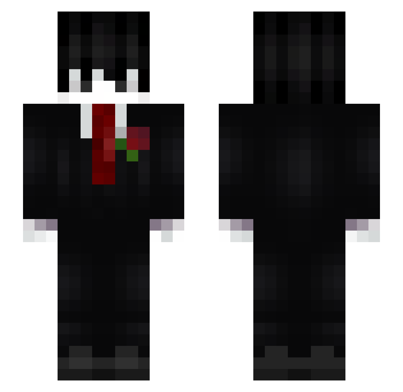 rebolar Minecraft skin, front and back view