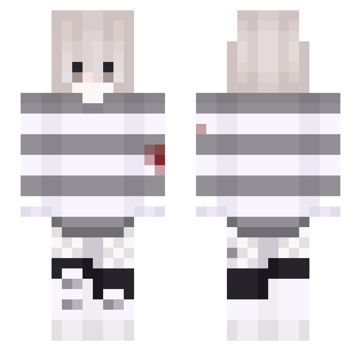 slnxops Minecraft skin, front and back view