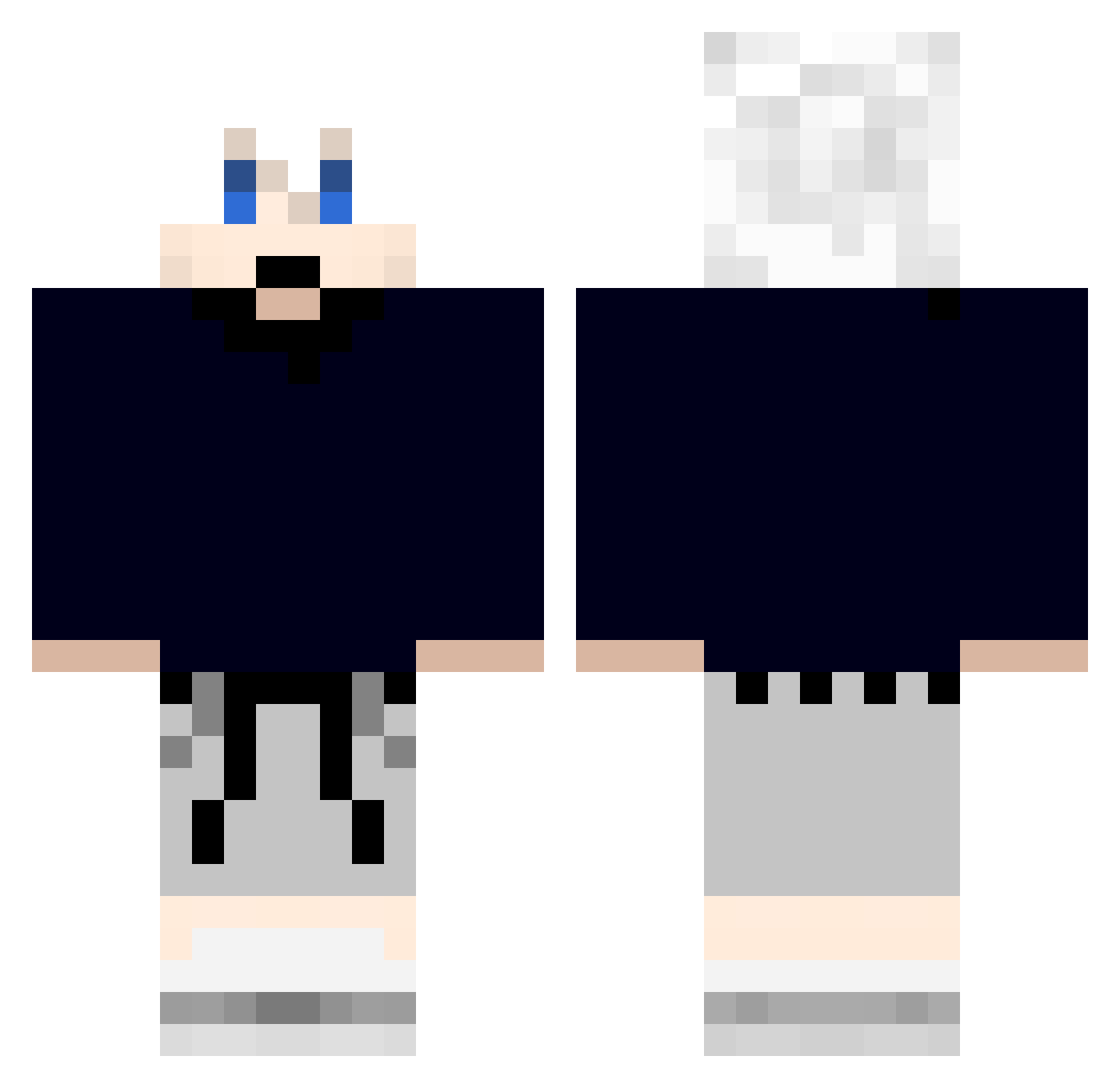 Drizzling Minecraft skin, front and back view