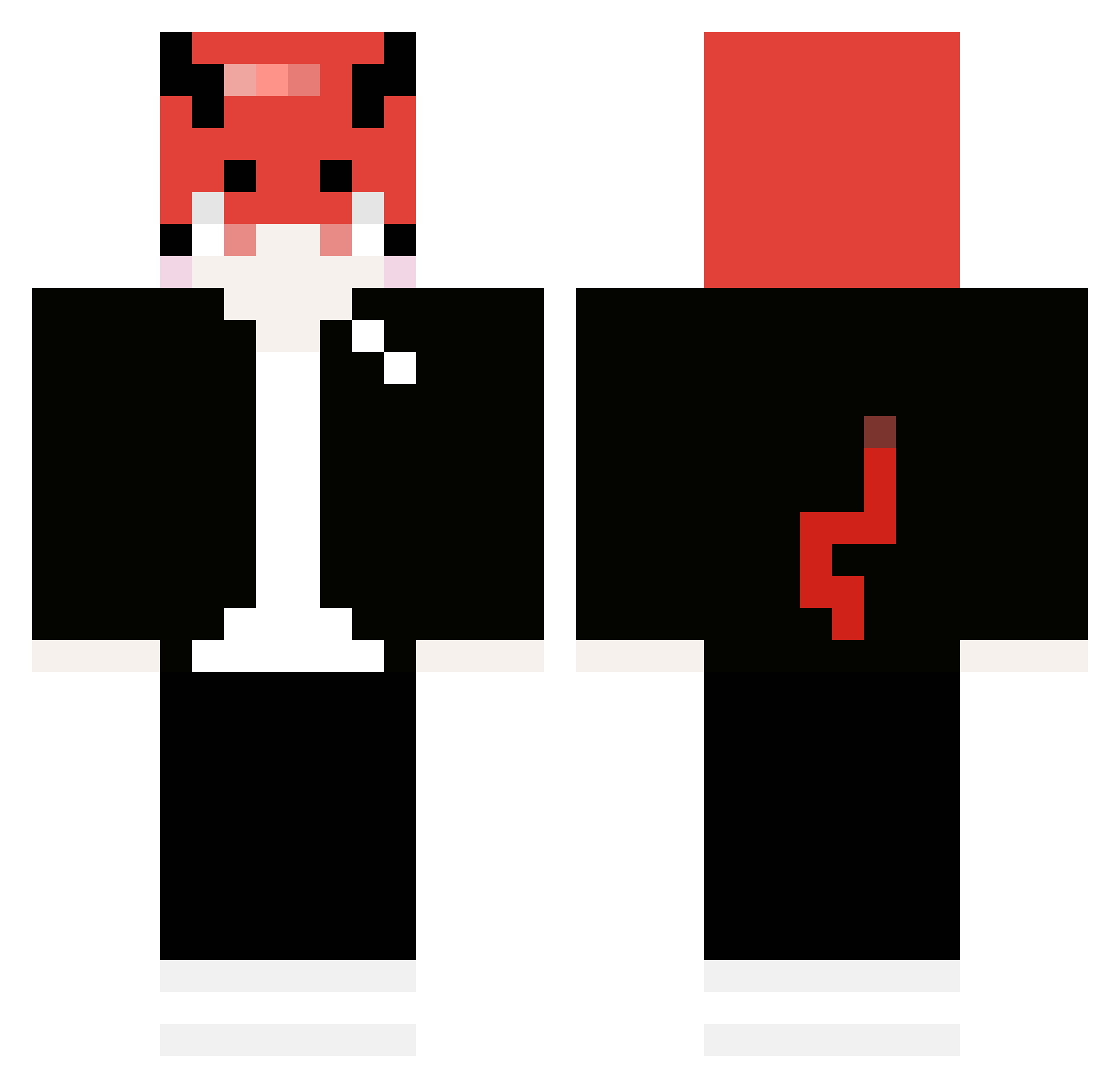 Poby0721 Minecraft skin, front and back view