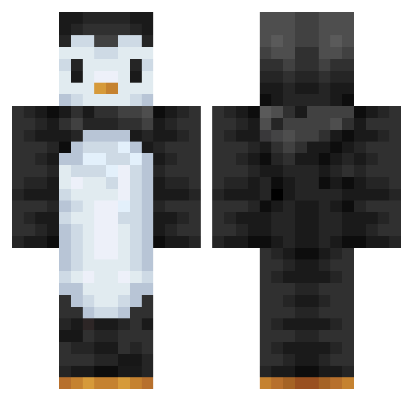 SmaeCabnet Minecraft skin, front and back view