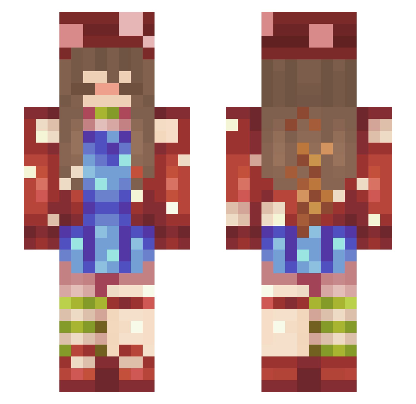 Pnny4Pixelz Minecraft skin, front and back view