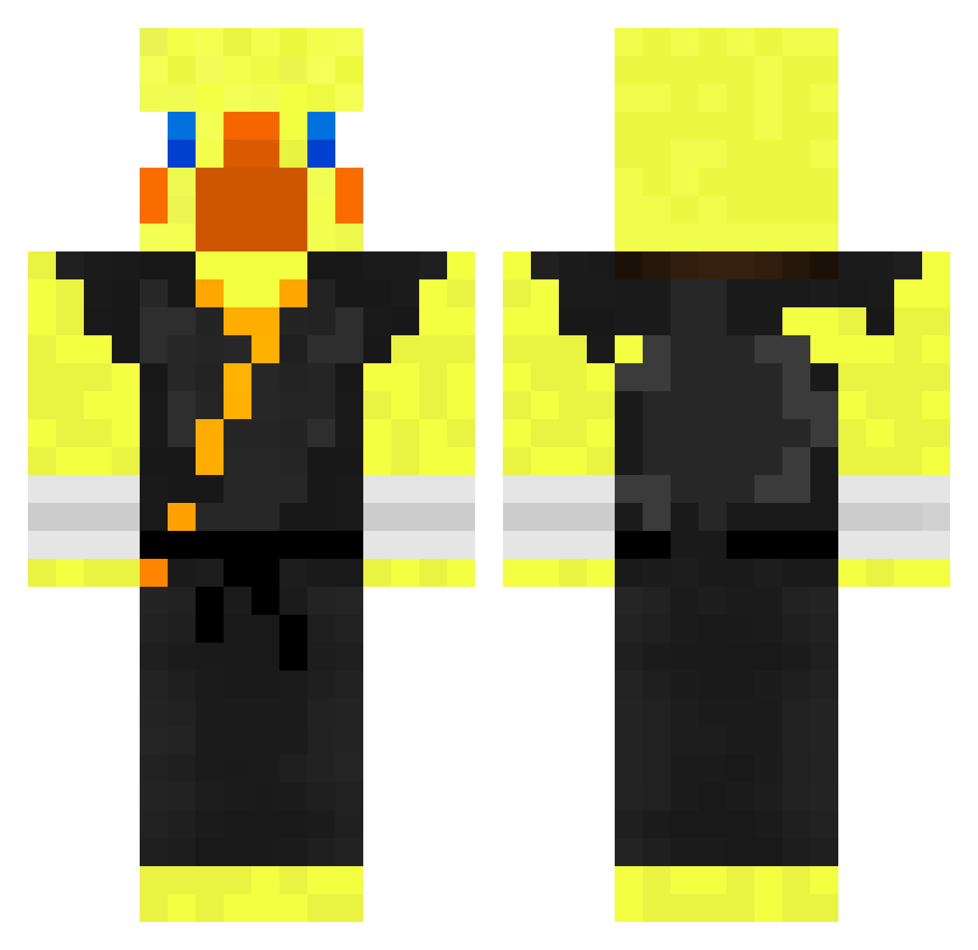 superlucario564 Minecraft skin, front and back view