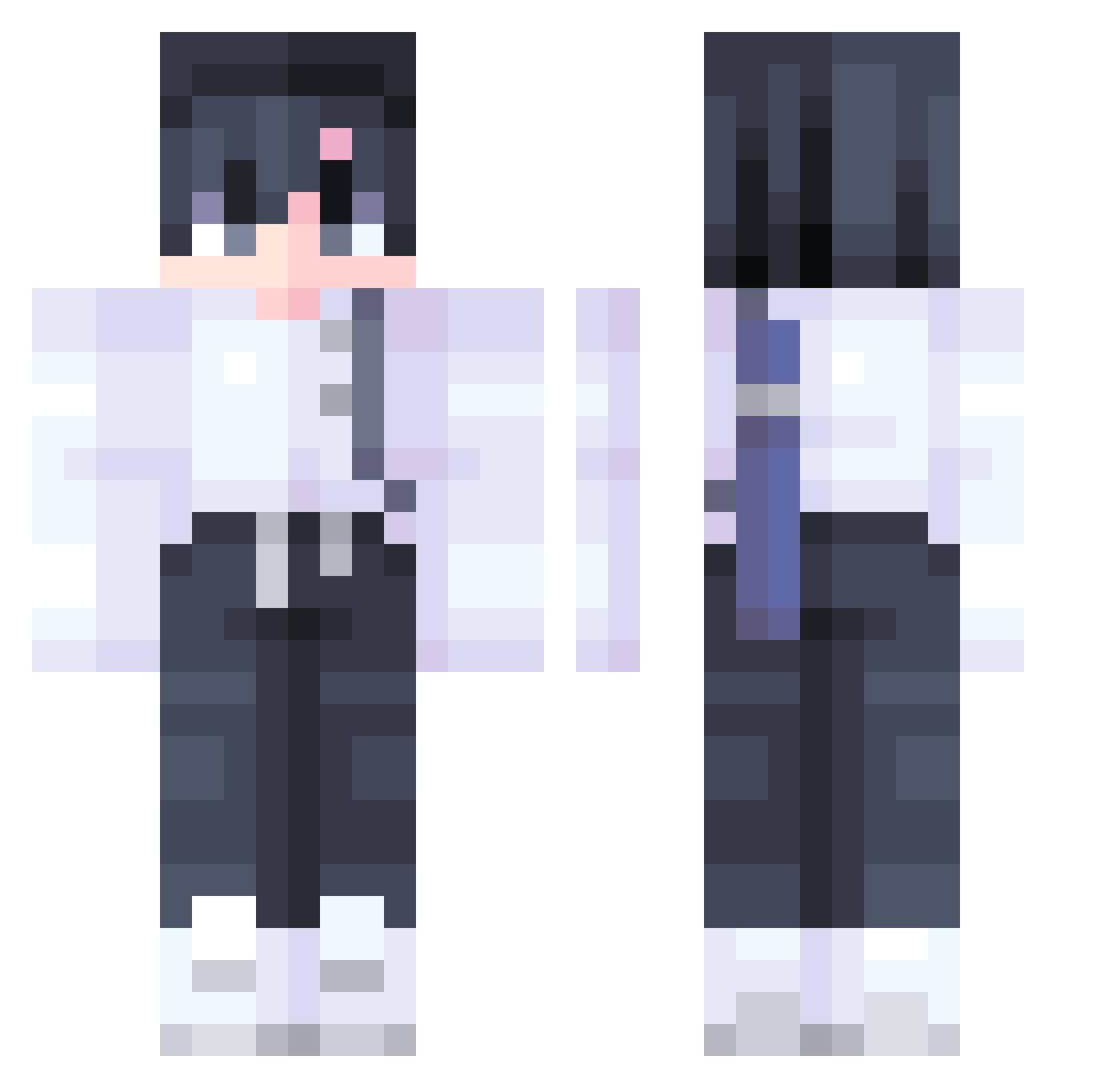 Rayes1 Minecraft skin, front and back view