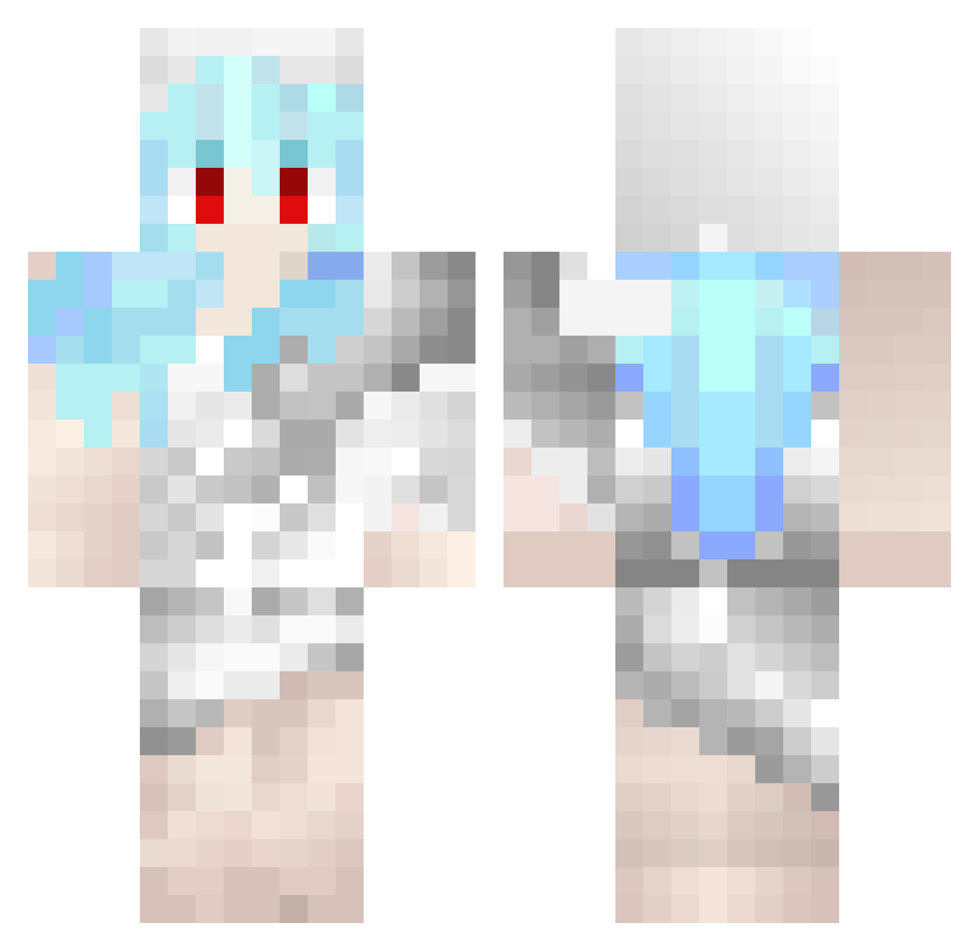 Retuffingly Minecraft skin, front and back view
