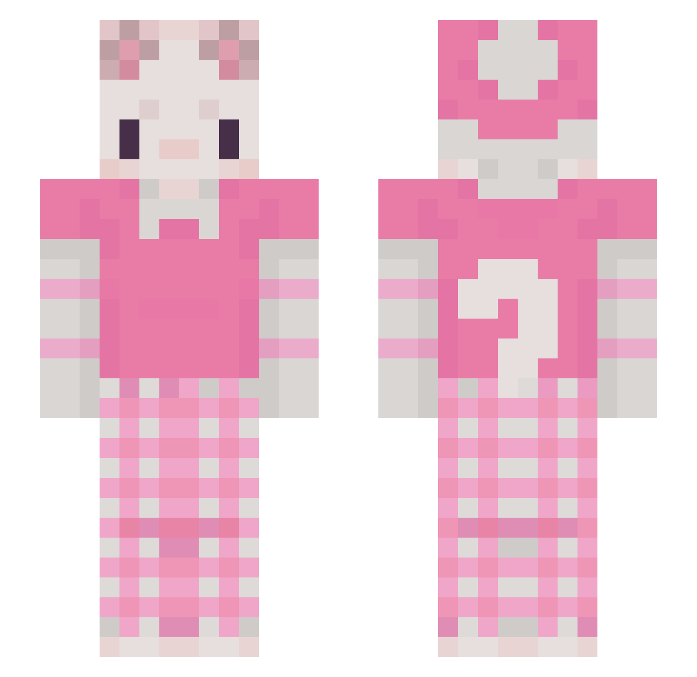 U1tri Minecraft skin, front and back view