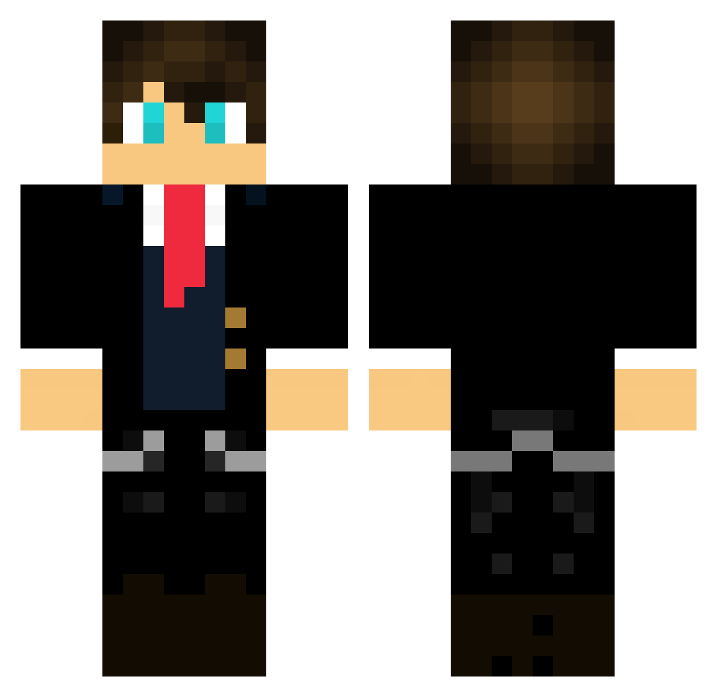 Valentynek Minecraft skin, front and back view
