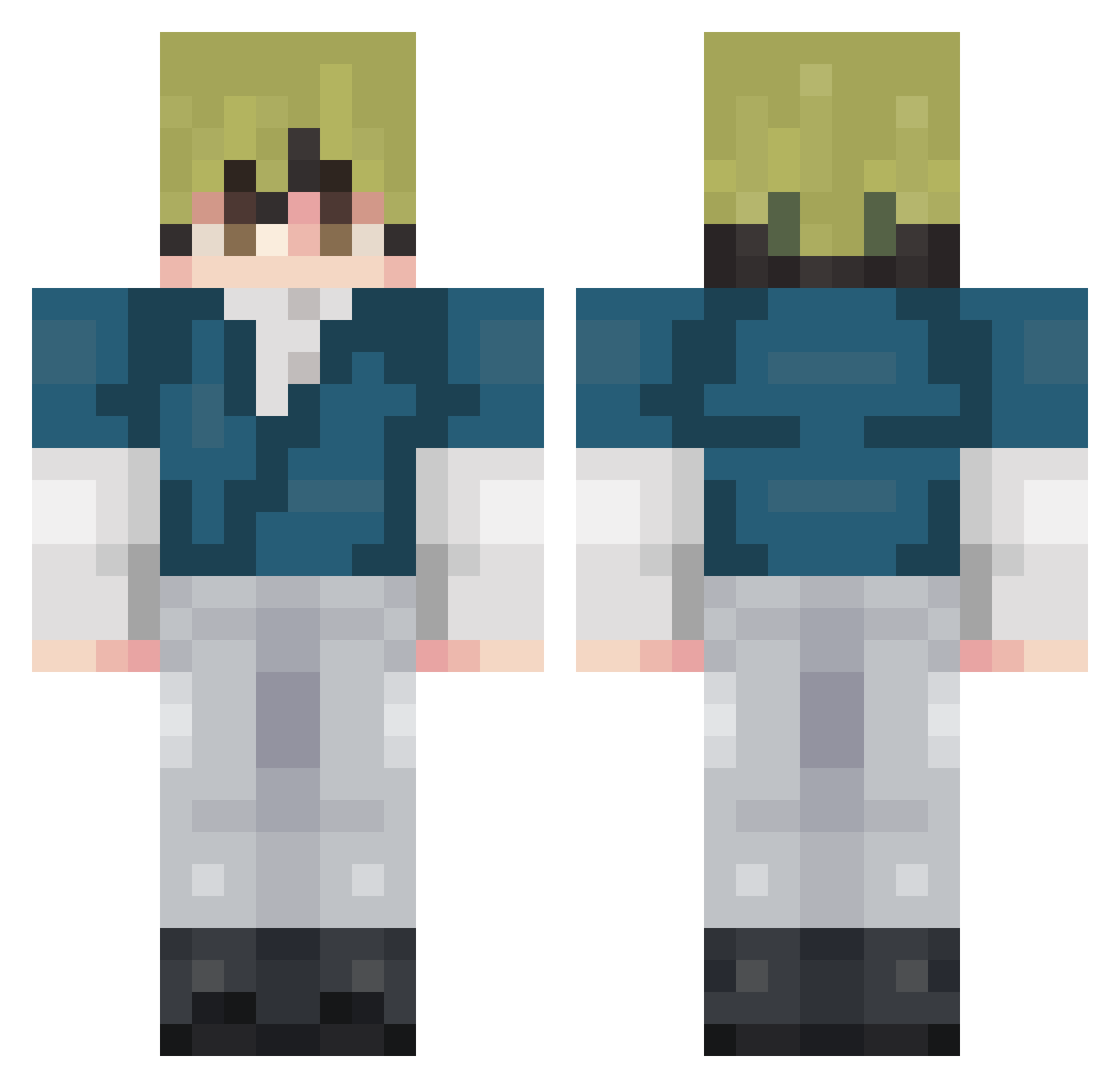 GuidoMista04 Minecraft skin, front and back view