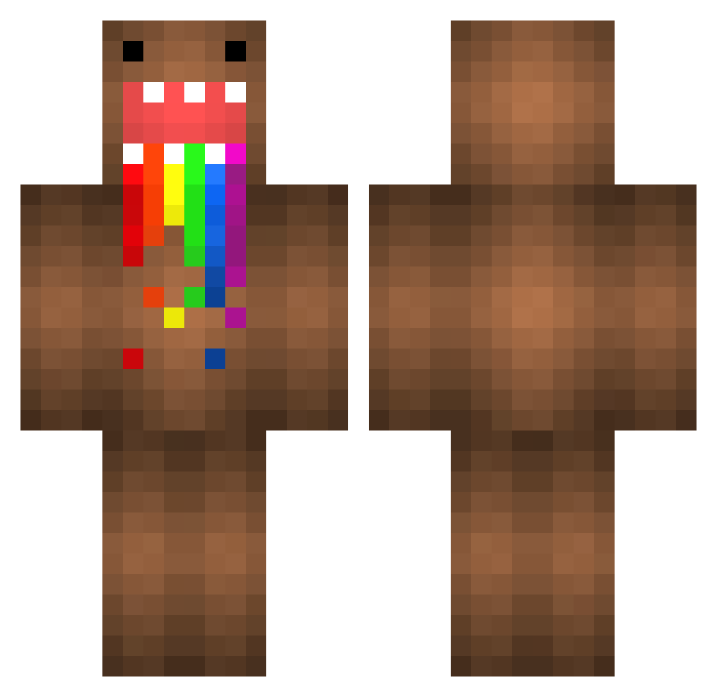 B1ngvs Minecraft skin, front and back view