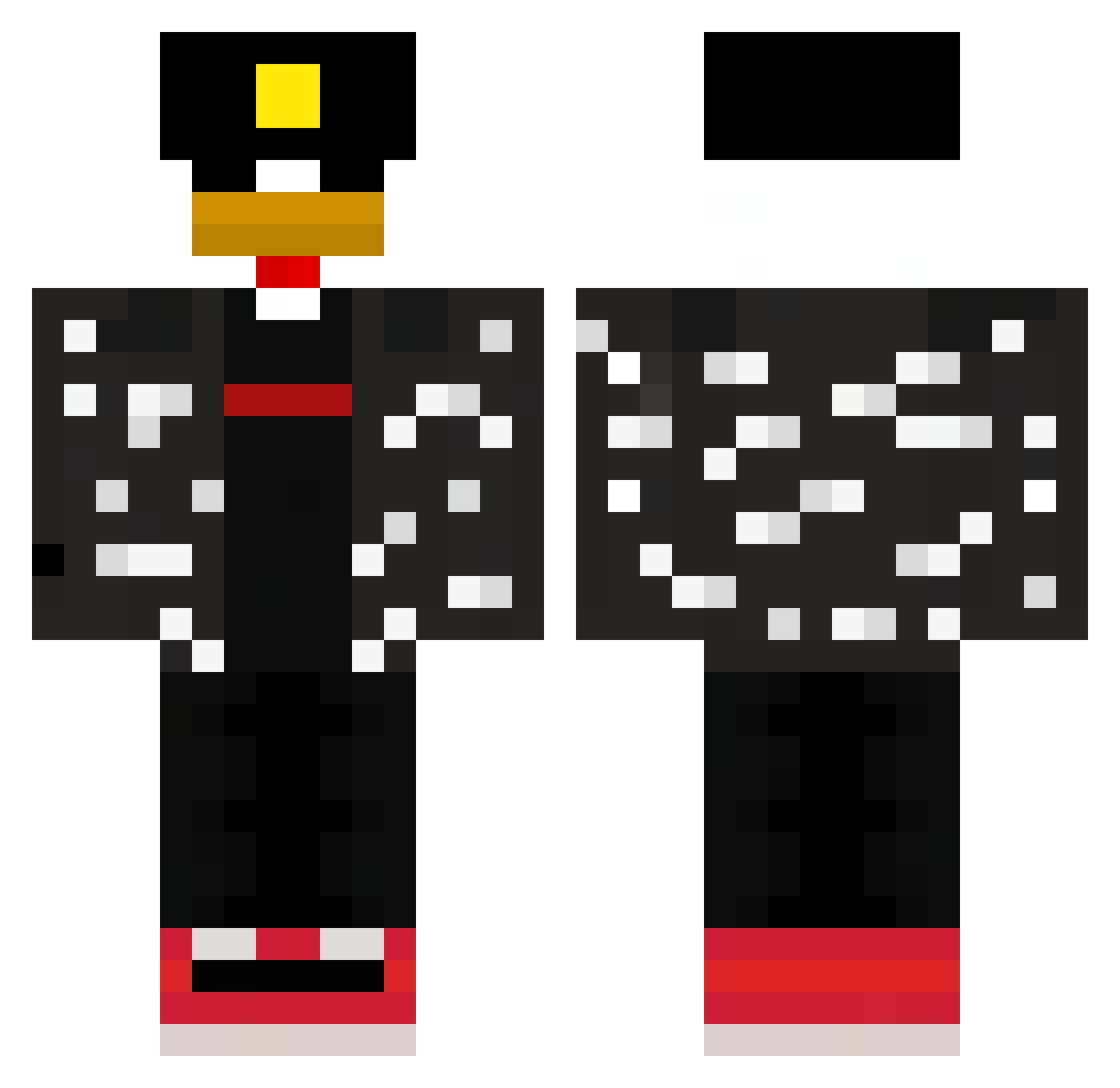 AnEpicChicken Minecraft skin, front and back view