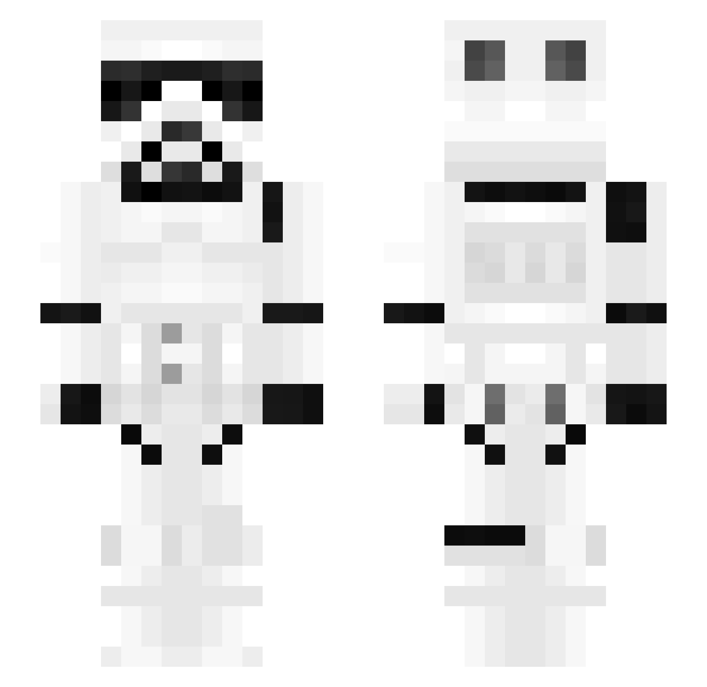 vulcanogamer Minecraft skin, front and back view