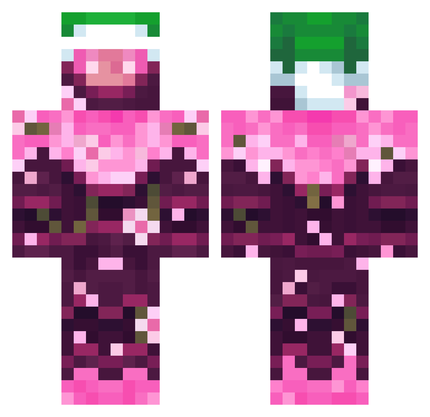 Kane819350214 Minecraft skin, front and back view