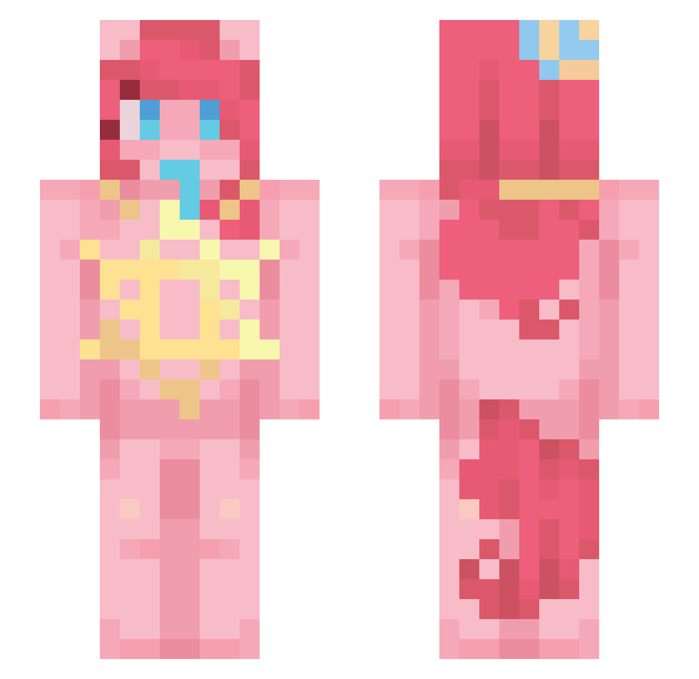 IAngieKittyI Minecraft skin, front and back view