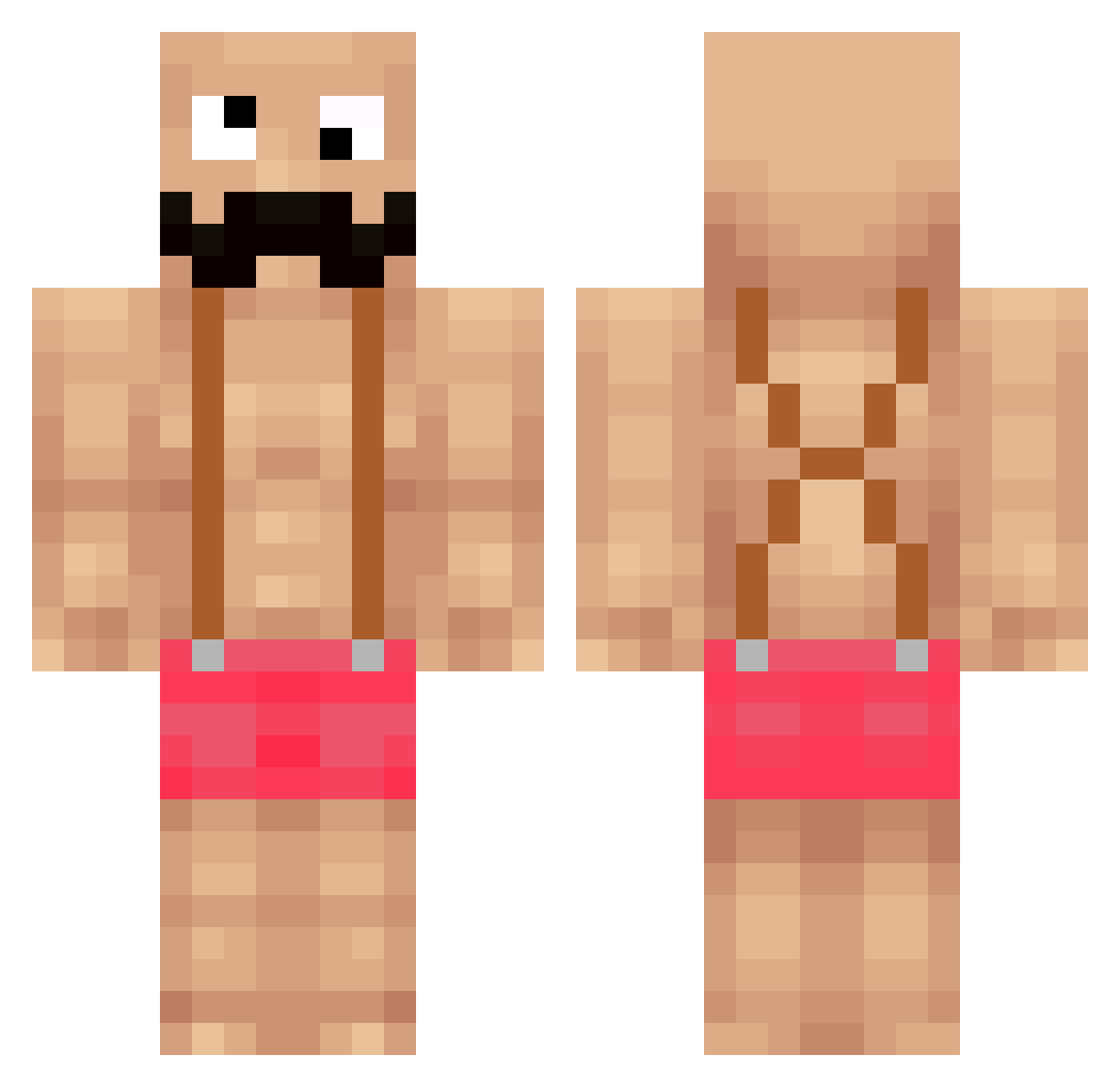 Mauro11 Minecraft skin, front and back view
