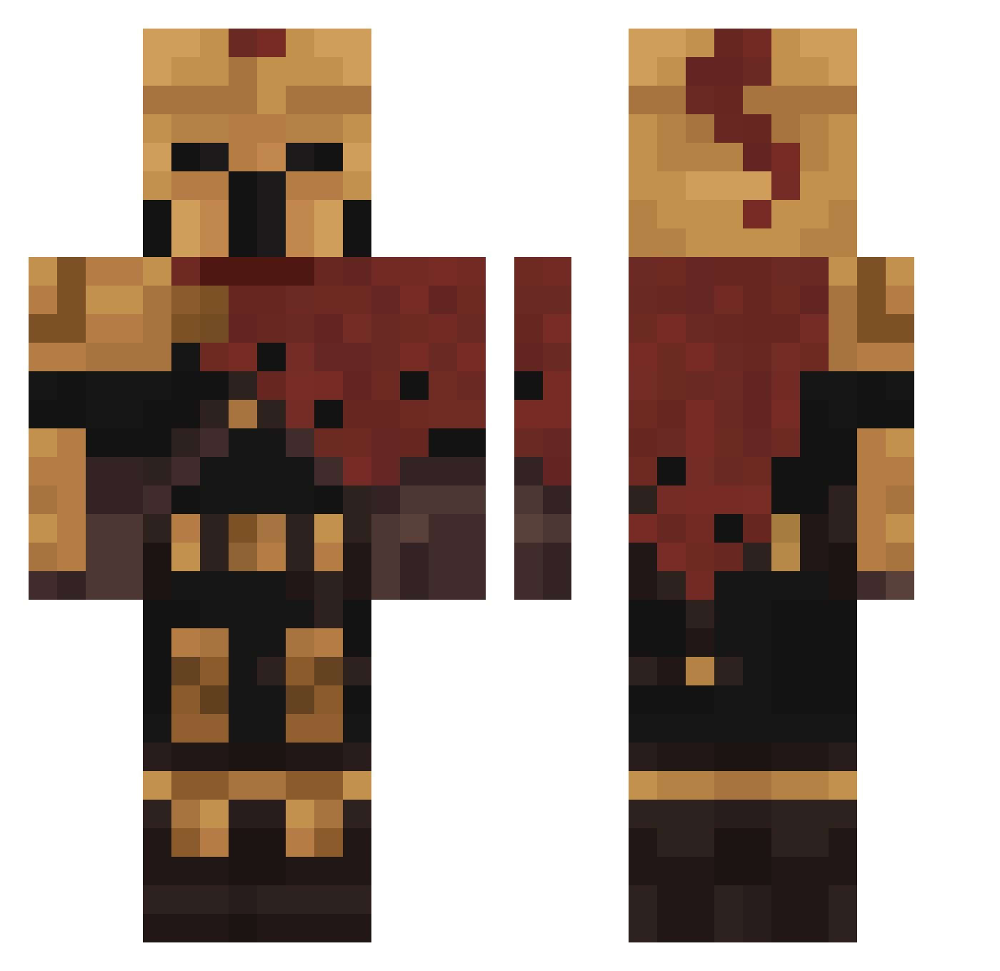 sans3013 Minecraft skin, front and back view