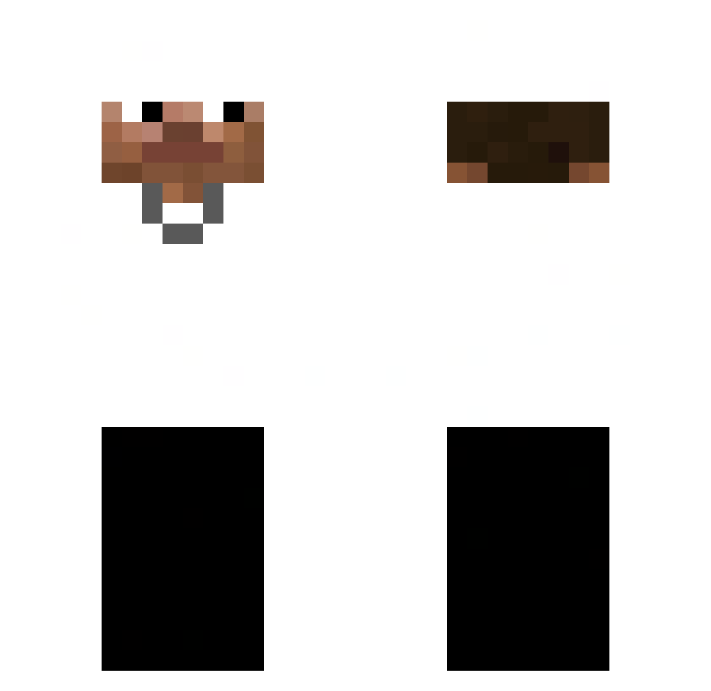dufib Minecraft skin, front and back view