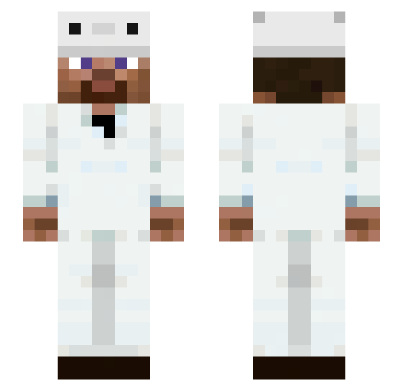 VxlidWISP Minecraft skin, front and back view