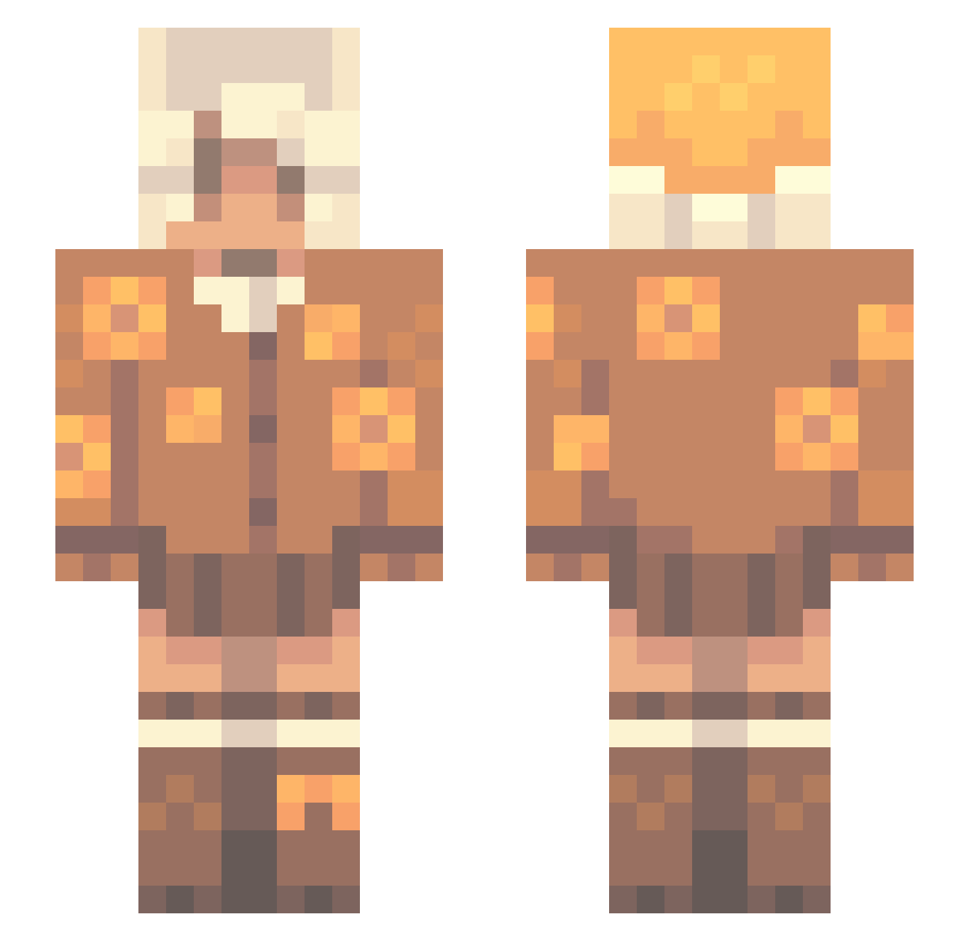 VIRTUA1l Minecraft skin, front and back view