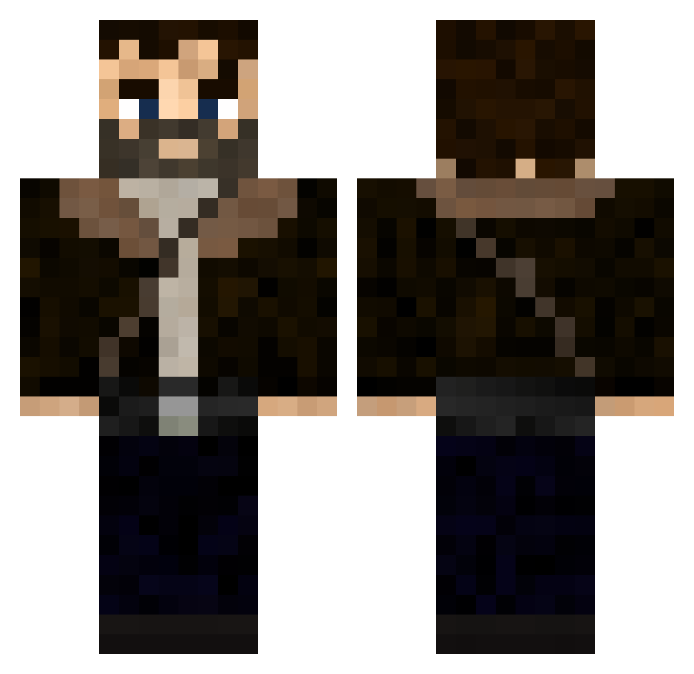 RickGrimes__ Minecraft skin, front and back view