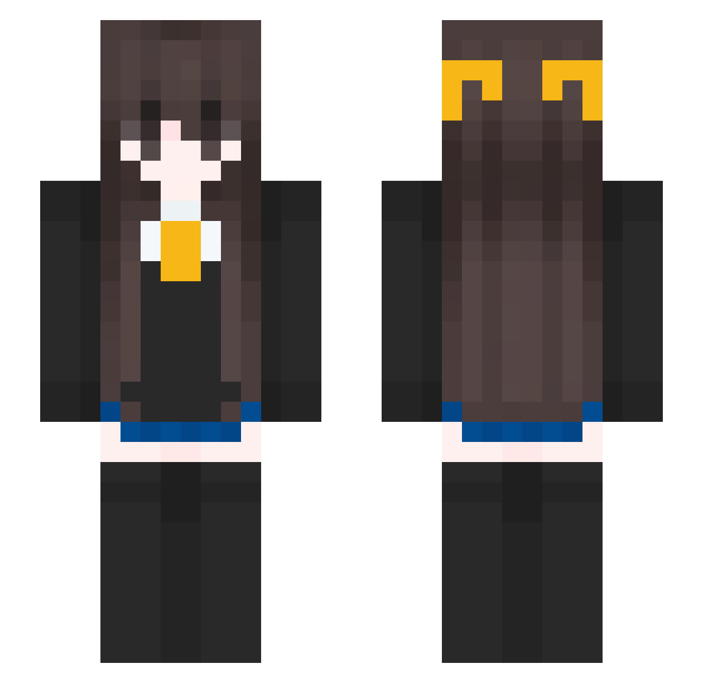 Ohhdami Minecraft skin, front and back view