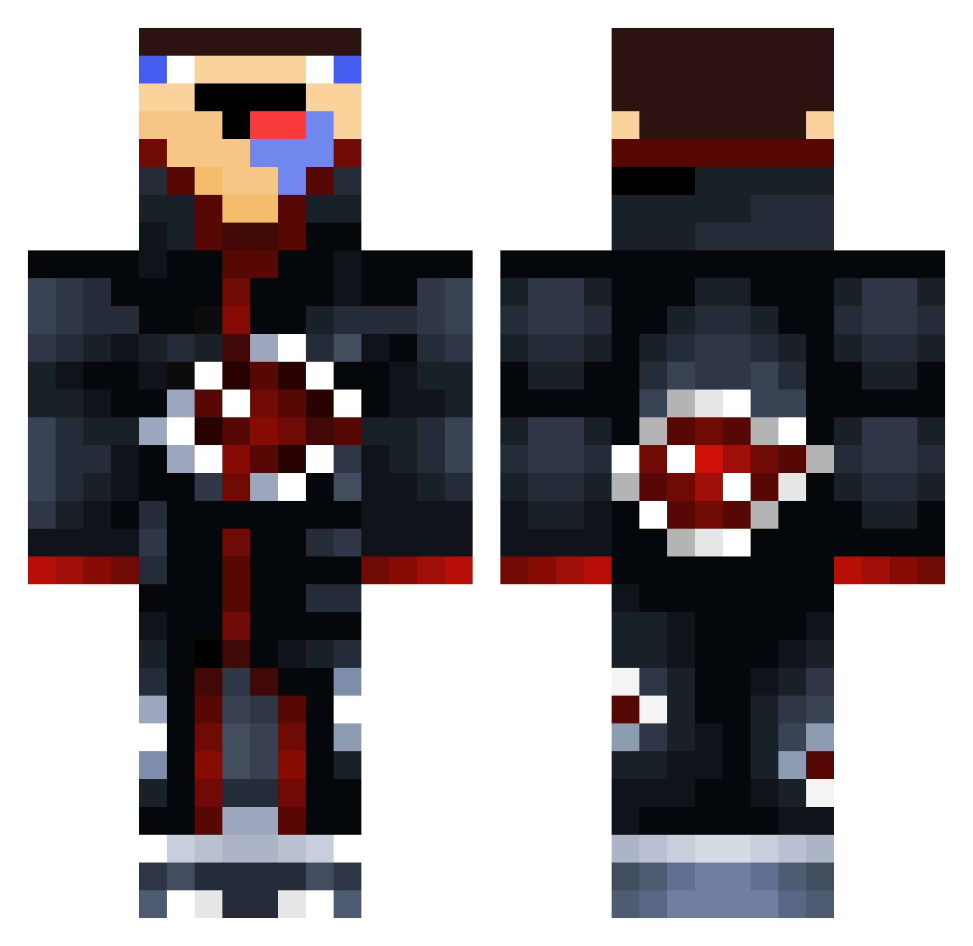 SigmaRizzler468 Minecraft skin, front and back view