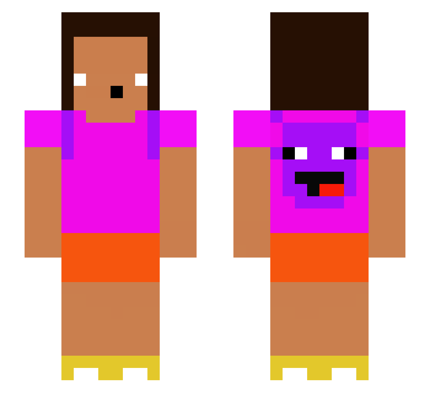 ImFurniture Minecraft skin, front and back view