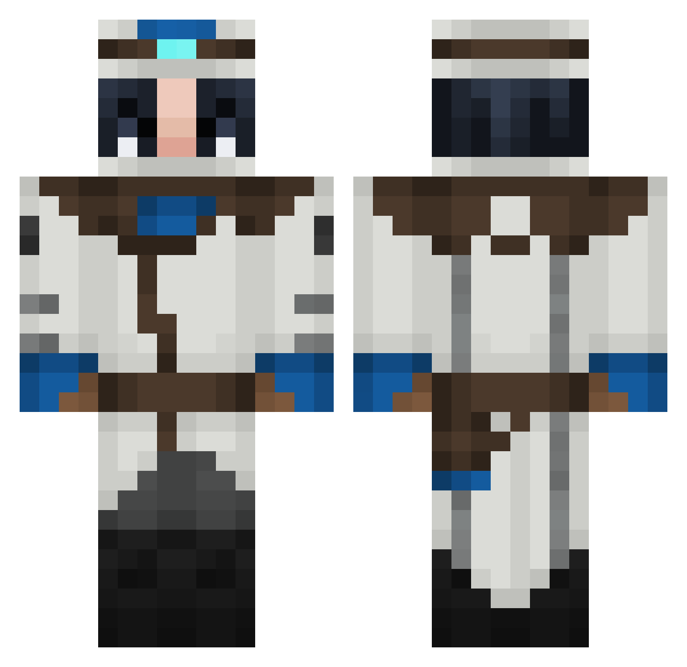 trishinho Minecraft skin, front and back view
