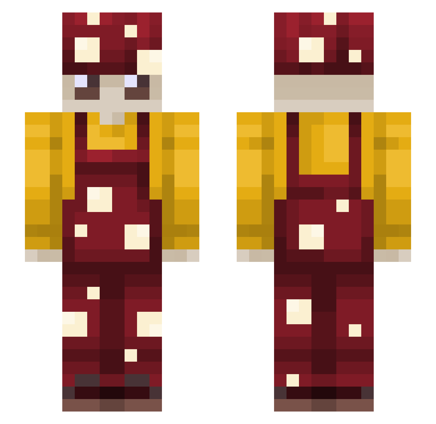 RATWTF Minecraft skin, front and back view