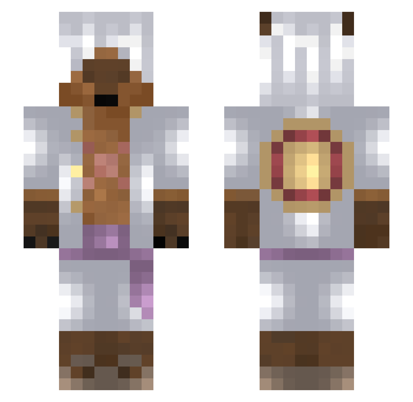 qwert99 Minecraft skin, front and back view