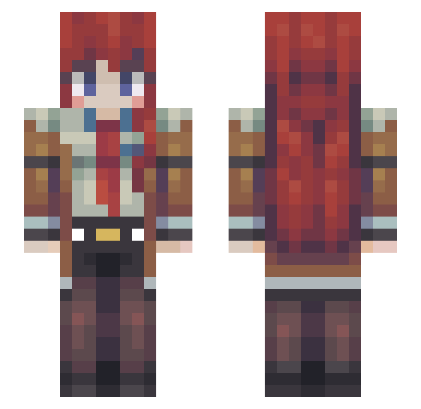 ATPEngineer Minecraft skin, front and back view