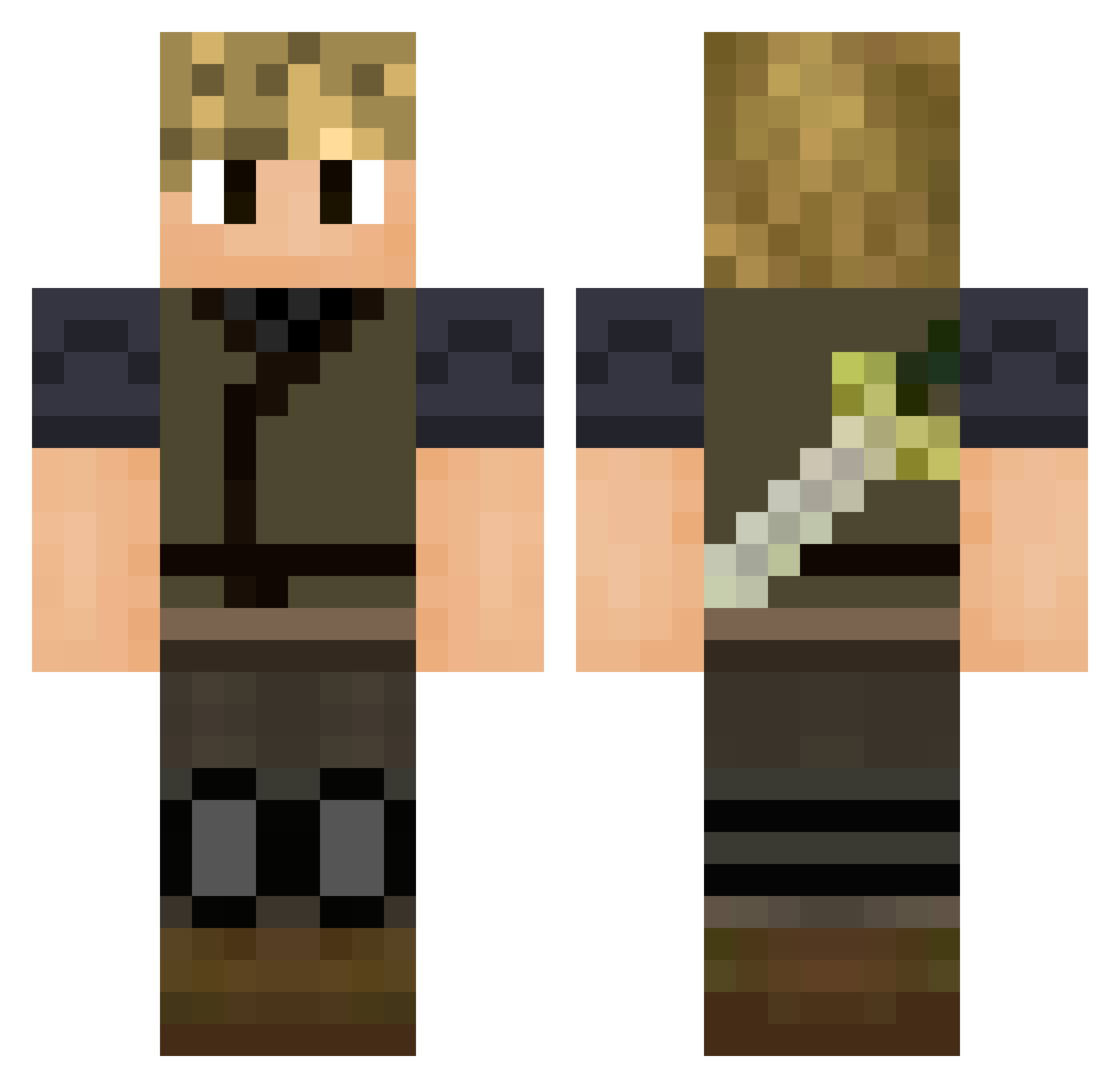 BradenandCoen Minecraft skin, front and back view