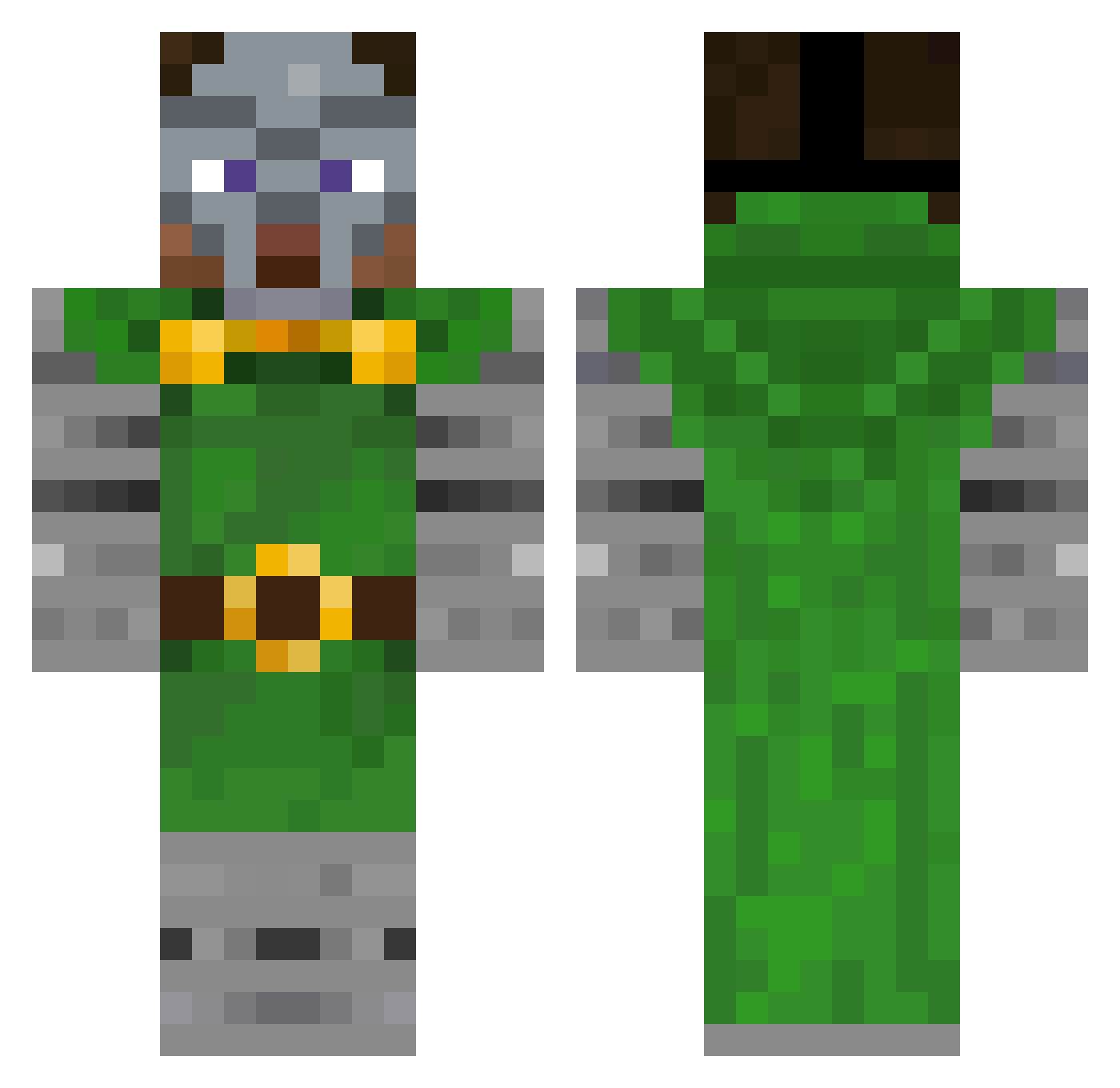 PotatoDude707 Minecraft skin, front and back view
