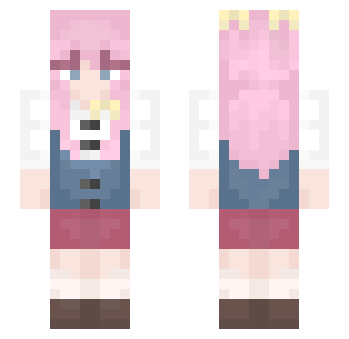 mxpecan Minecraft skin, front and back view
