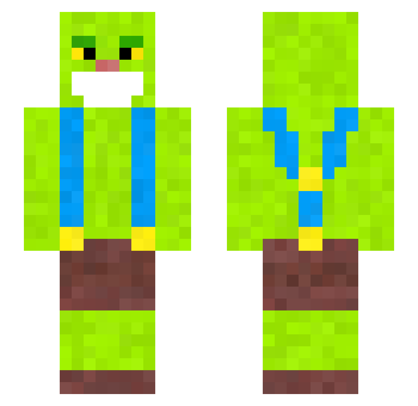 Tarandrus_ Minecraft skin, front and back view