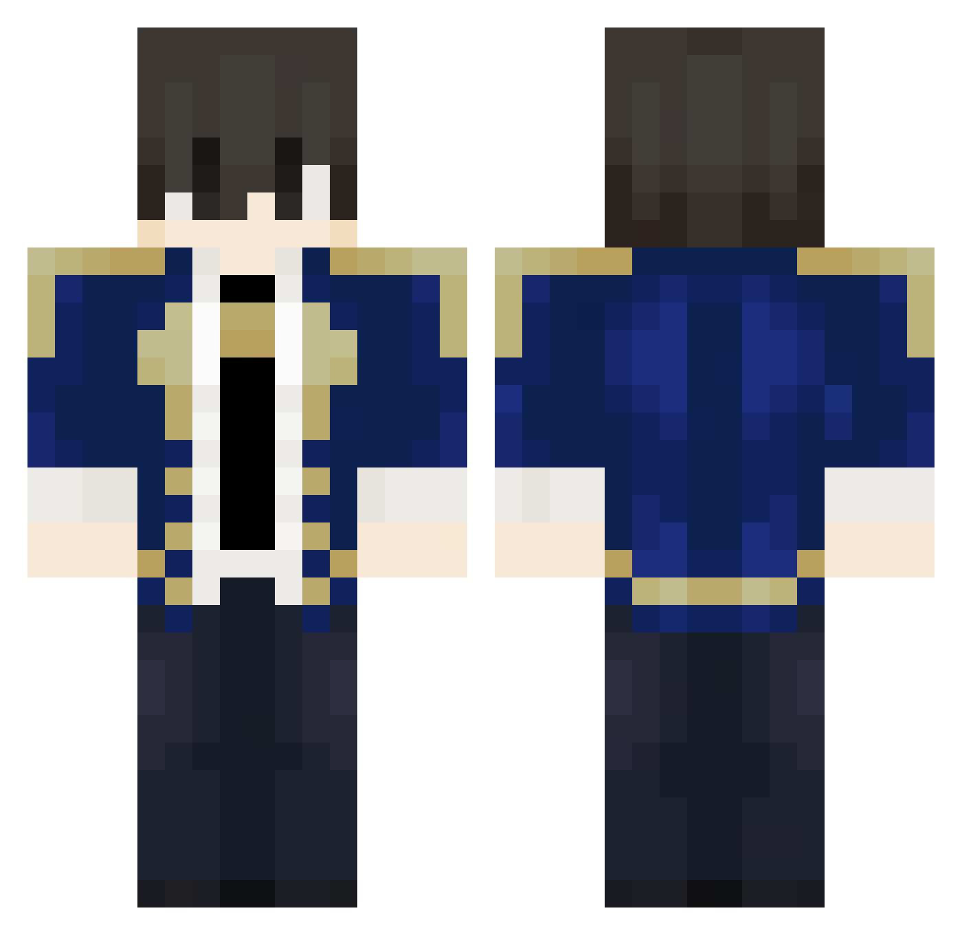 margizon Minecraft skin, front and back view