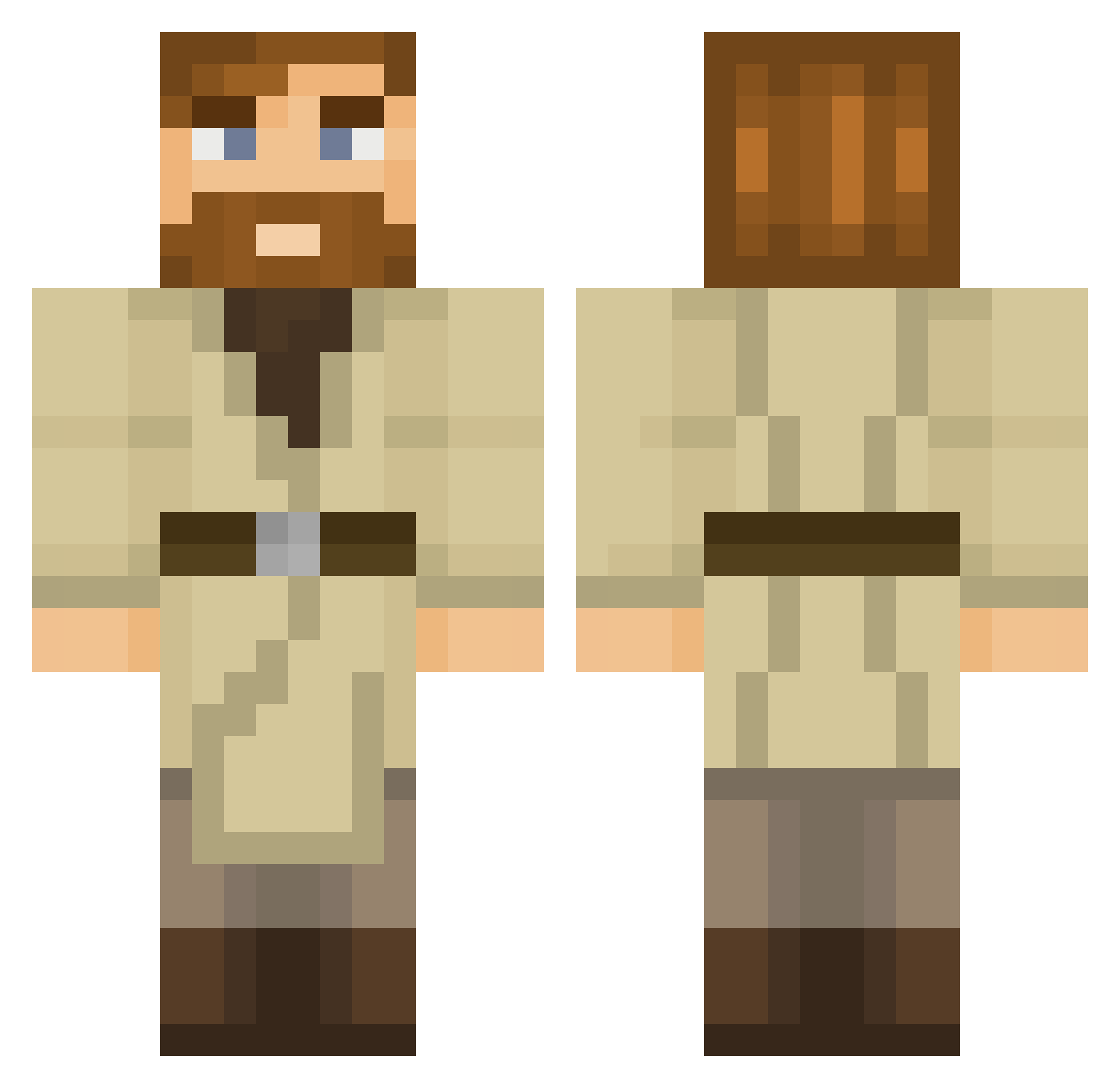 CUCA Minecraft skin, front and back view